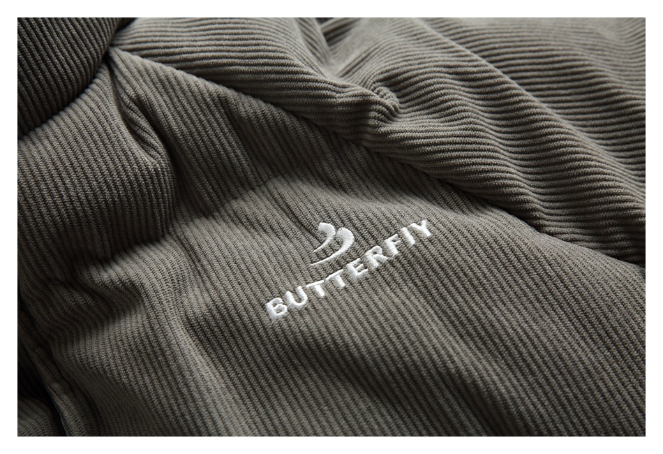 OIRTD winter nieuwe corduroy opstaande kraag voor zowel mannen als vrouwen, warme jas, dikke katoenen jas MY595_voghion.com