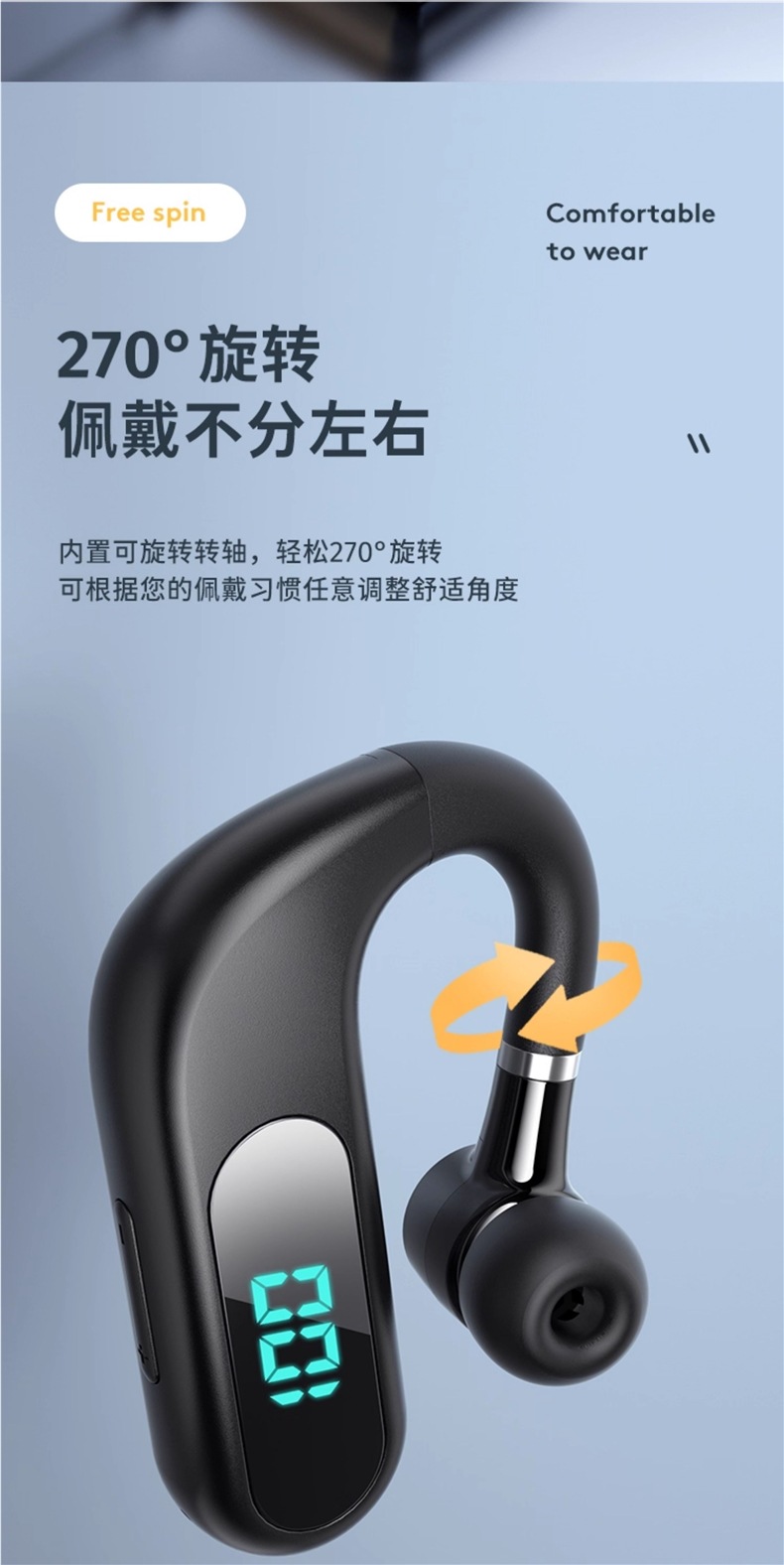 Wireless Bluetooth 2024 New Earphones Super Long Standby Life Driving Earbuds Vivo Apple Oppo Universal