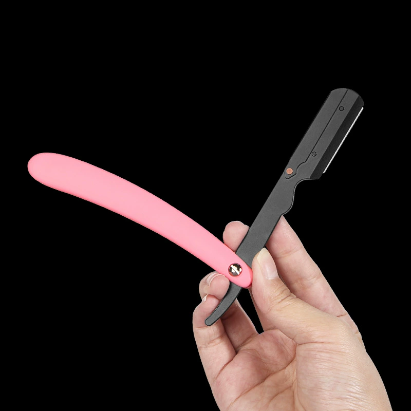 Fuchsia old-fashioned handle, razor shaving