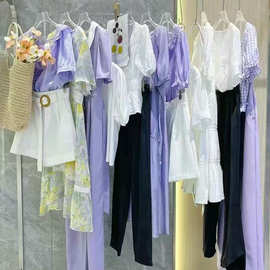 25夏国民老品牌淑女坊欧韩时尚风连衣裙套装上衣裤裙杂款混批尾货