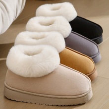 秋冬季新款包跟棉拖鞋保暖厚底情侣居家外穿舒适防滑雪地靴女批发