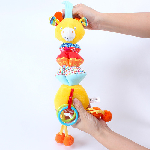 DOLERY Baby Animal Music Bell Car Hanging No Battery Required Baby Stroller Hanging Bell Plush Toy
