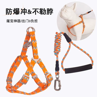 狗狗牵引绳狗绳子宠物中小型犬泰迪背心式项圈胸背带幼犬遛狗链子