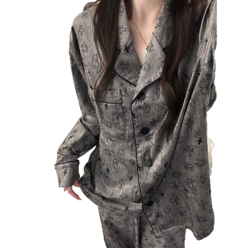 韩系可爱卡通凯蒂猫印花睡衣女早秋新款大码长袖长裤家居服两件套|undefined