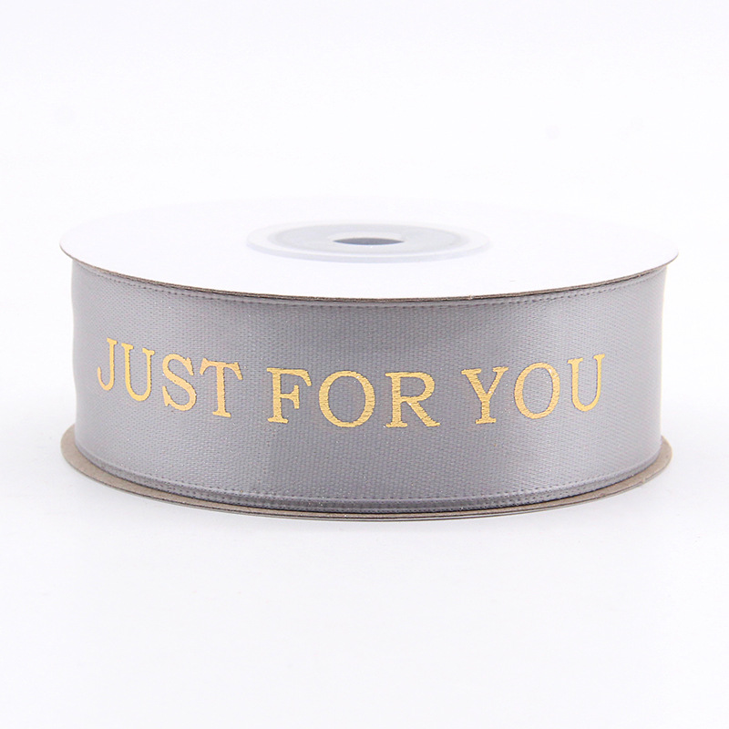 Regalo pastel de flores embalaje cinta impresión símbolo del Corazón 8 puntos cinturón de poliéster dorado impresión para hornear cinta