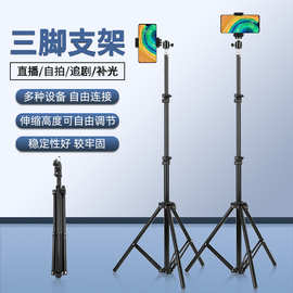 手机支架三脚架落地补光灯测温仪灯架户外视频拍摄摄影灯直播支架
