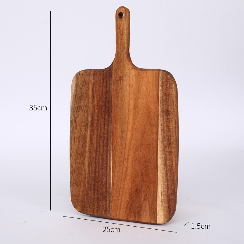 Acacia madera sólida bandeja de pizza bandeja de madera bandeja de carne bandeja de pan bandeja de comida occidental bandeja de madera doméstica