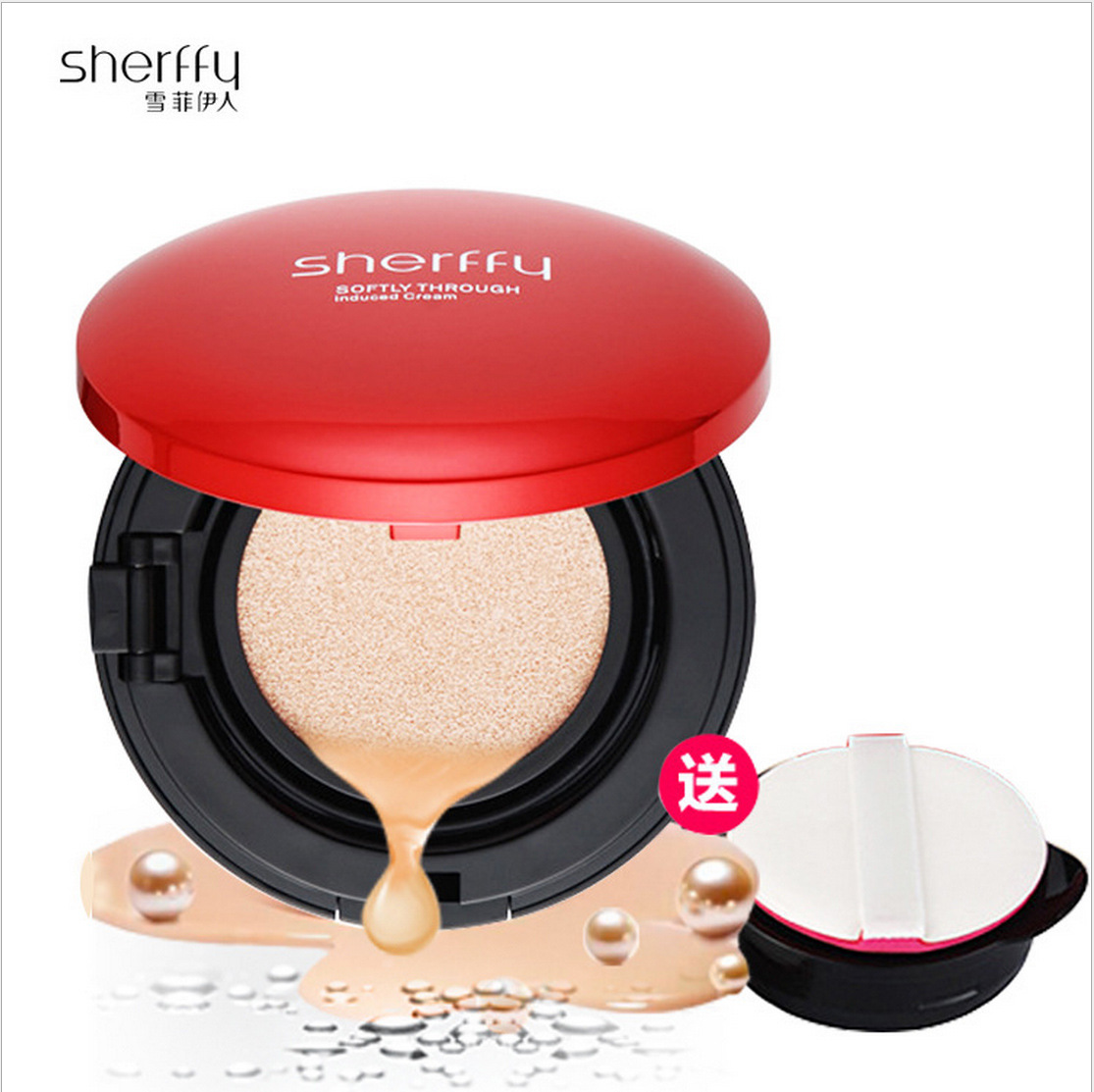 雪菲伊人气垫BB霜遮瑕保湿补水CC霜粉底液一件代发送替换装象牙白|ms