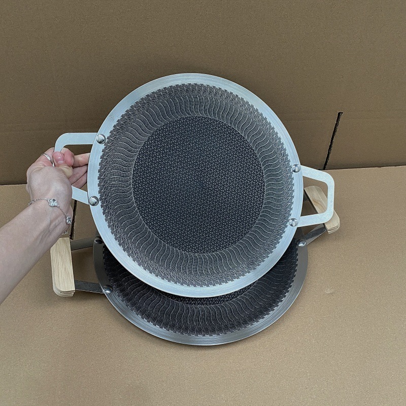 極厚ステンレスノンスティックハニカム底バーベキュープレートアウトドアキャンプグリルプレート家庭用カセットストーブグリルプレート電磁調理器|undefined