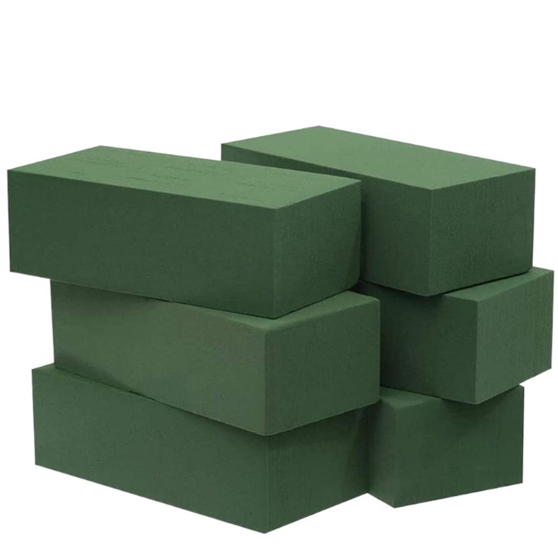 Espuma floral verde, cubo de espuma floral, base para arreglos florales, materiales para arreglos florales, espuma floral de estilo pequeño y fragante, espuma floral redonda de alta densidad