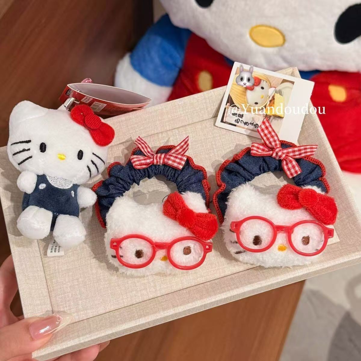 데님 블루 KT 헤어 타이