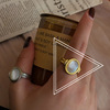 Advanced jewelry, accessory, fashionable universal ring, Korean style, high-quality style, internet celebrity