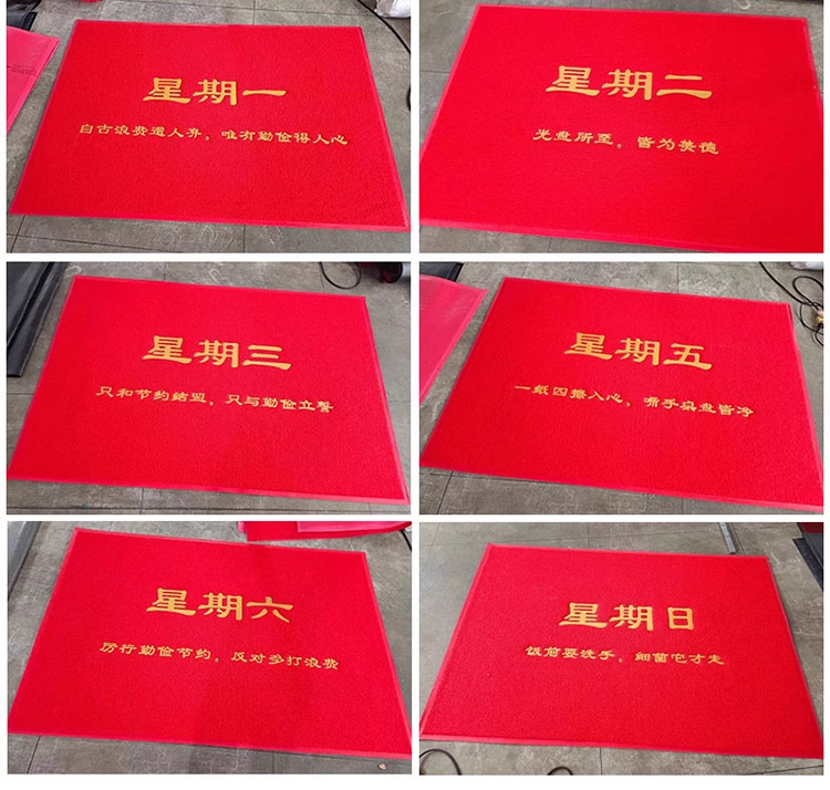 Pvc Silk Circle Floor Mat Entrance Door Mat Square Anti-Slip Mat Door Car Plastic Foot Mat Carpet