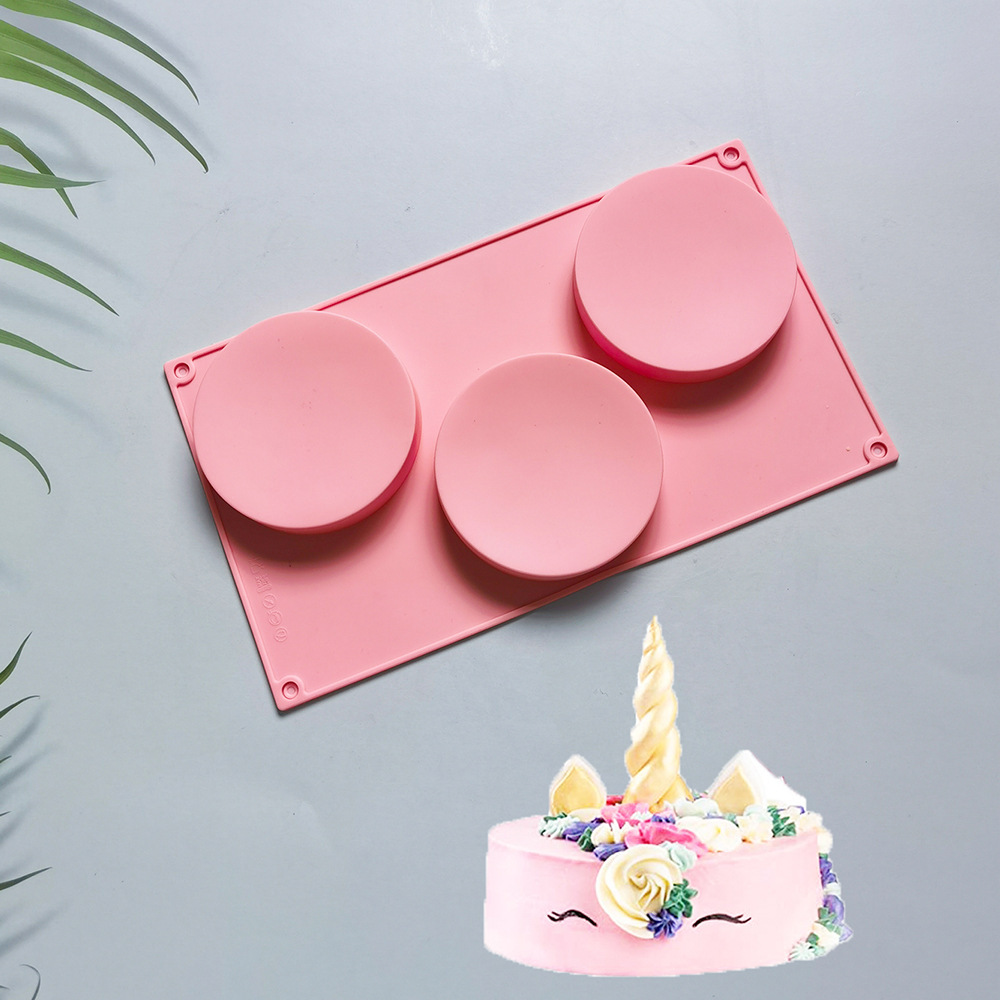 3 discos 114 molde de silicona pastel helado pudín molde de postre jabón utensilios