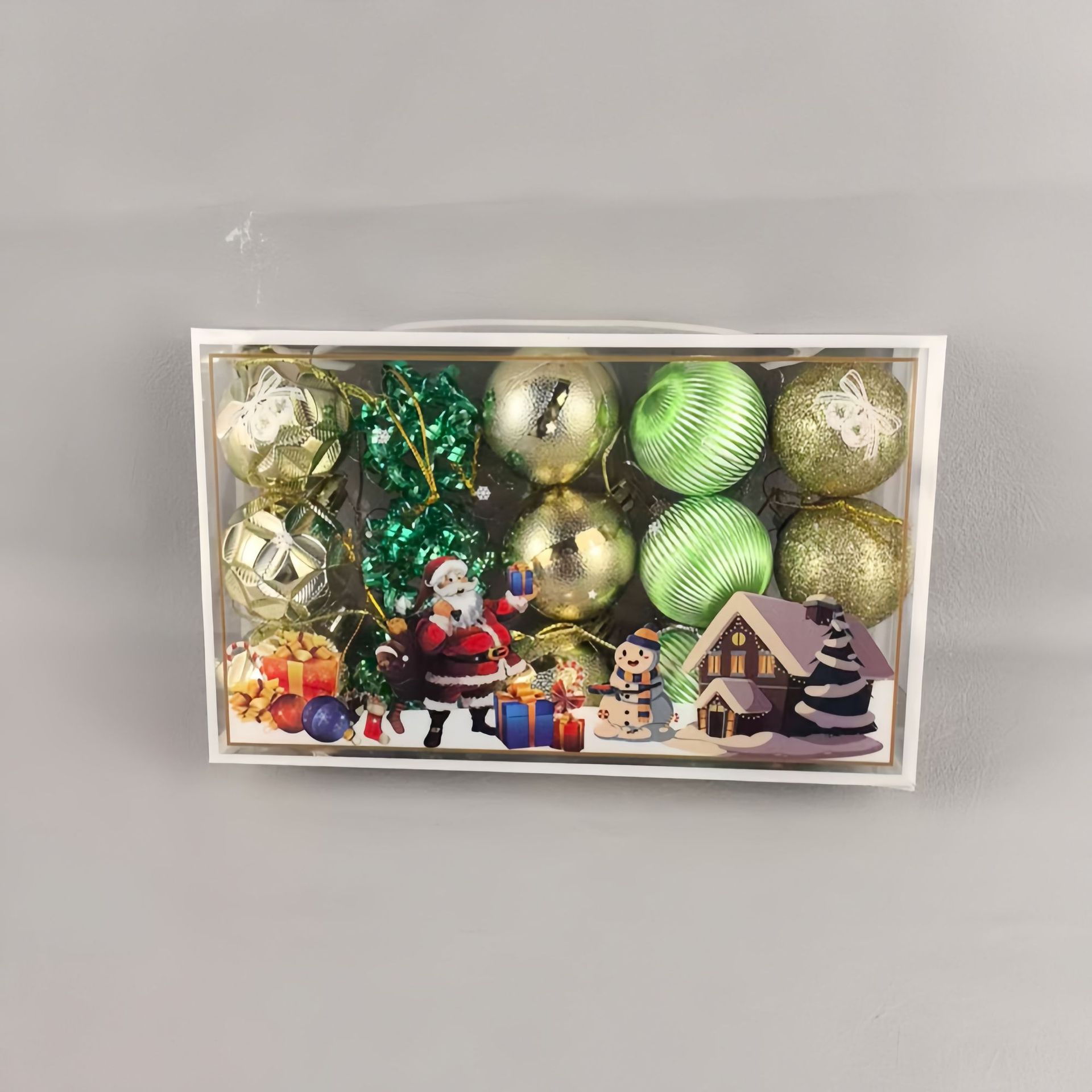 Nuevos Adornos navideños transfronterizos cuelgan bolas navideñas juego de bolas navideñas colgante de árboles de Navidad caja de regalo bolas navideñas q image 29