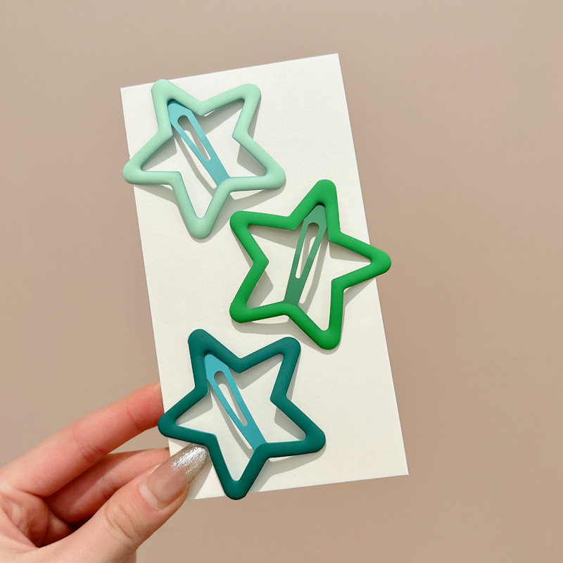 Horquilla de estrella colorida de dopamina, accesorio para el cabello para niños, horquilla con clip de flequillo lateral bonito para niñas, adorno para el cabello con clip BB.