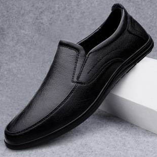 Live Broadcast Explosions Doug Shoes Men's Genuine Leather Cowhide Cross-border High-end Slip-on Loafers Fashionable Casual Shoes