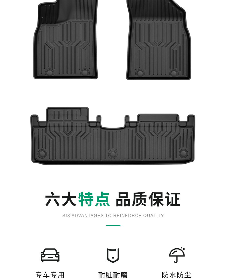 Suitable for BYD, TPE custom-made car mats, automotive-grade craftsmanship, eco-friendly material, zero formaldehyde, non-slip and wear-resistant