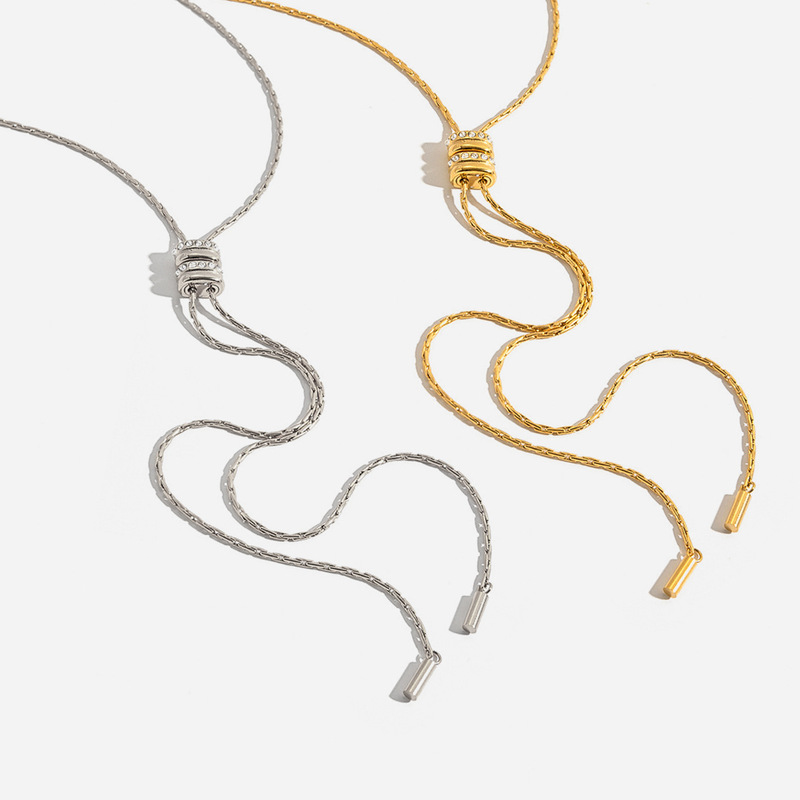 Quiet Designer Discount Necklace Accessories for Women Stainless Steel Sweater Chain Light Luxury High-End Cross-Border Jewelry Niche Quiet Designer Discount Necklace Accessories for Women Stainless Steel Sweater Chain Light Luxury High-End Cross-Border Jewelry Niche