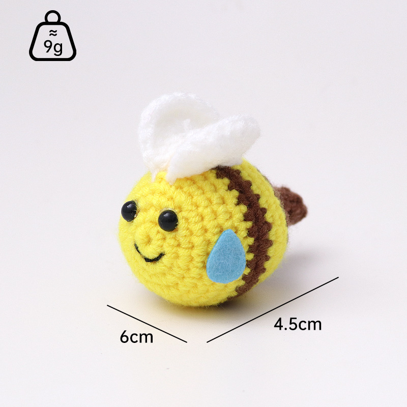 작은 벌 노란색 + 흰색 날개 + 파란색 물방울