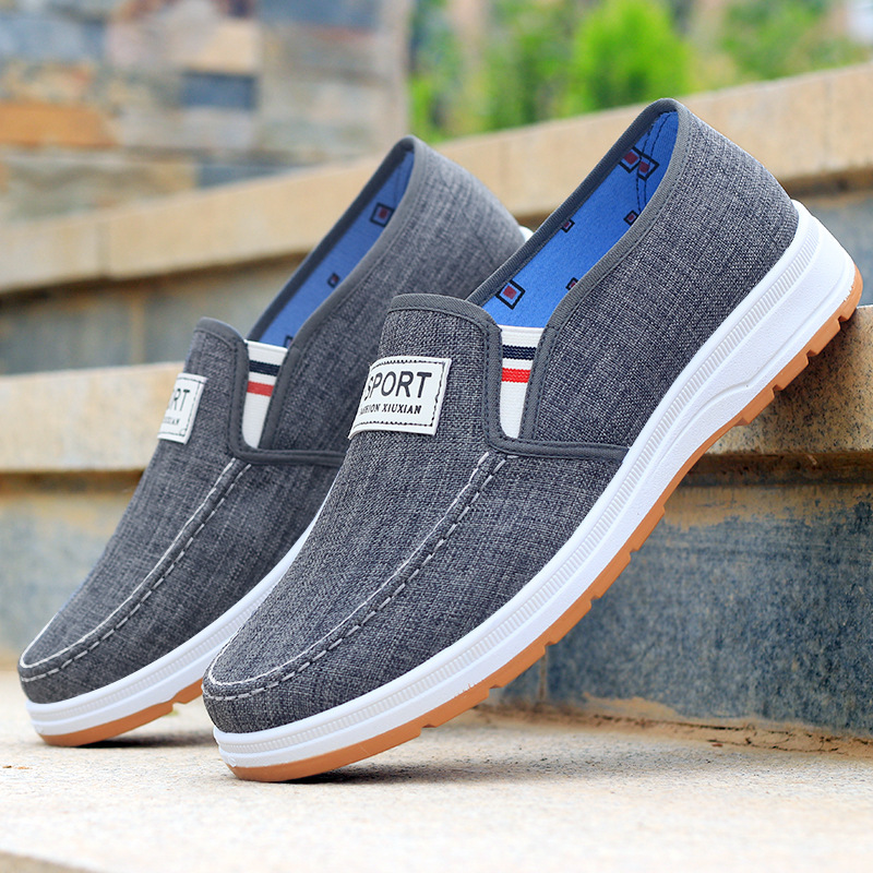Zapatos de lona de verano para hombres viejos zapatos de tela de Beijing zapatos casuales respirables zapatos de conducción de zapatos de trabajo de un solo pie