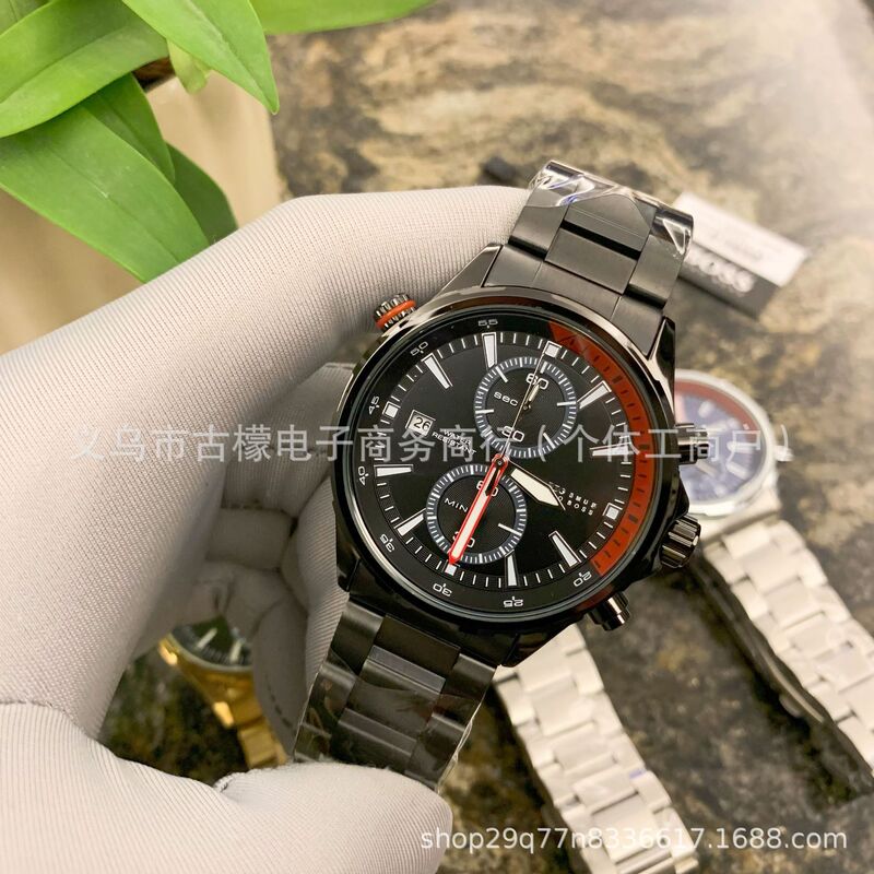 Mini Focus Brand Genuine Multifunctional Business Men's Watch Calendar Luminous Waterproof Leather Strap 0129g