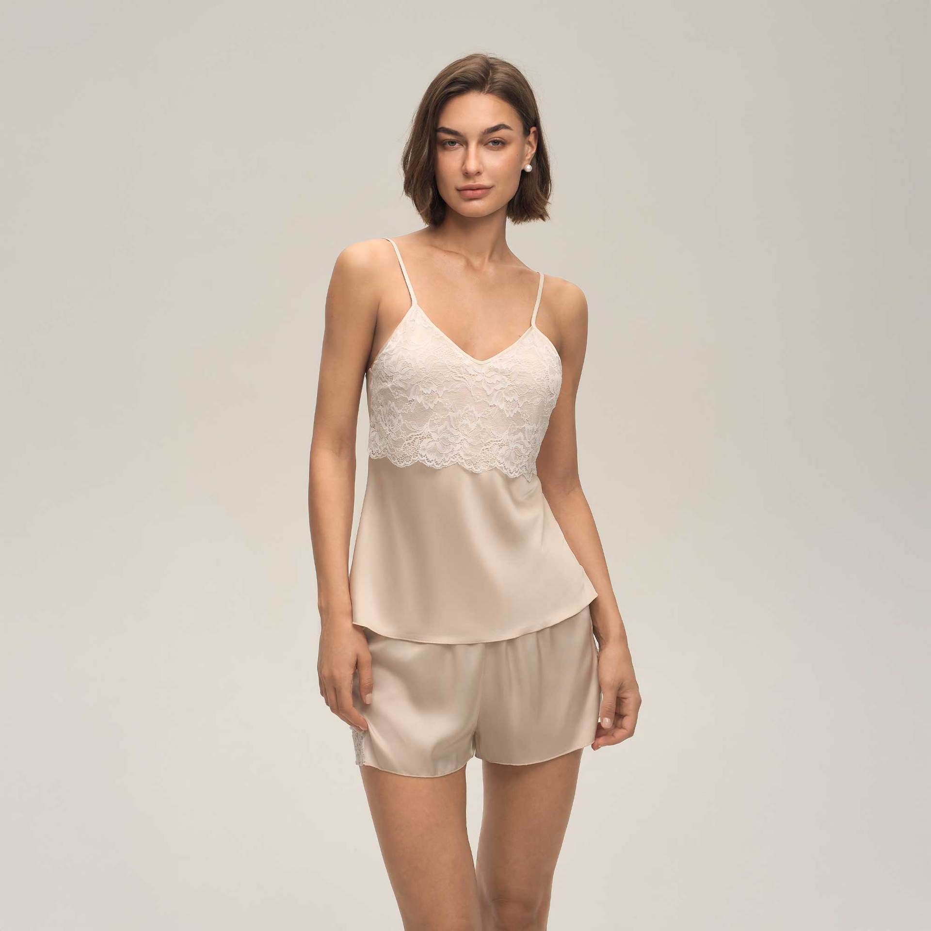 Nuevo Amazon Europa y Estados Unidos nuevos pantalones cortos de cordón de encaje transfronterizos DT3929 ropa casera para mujeres