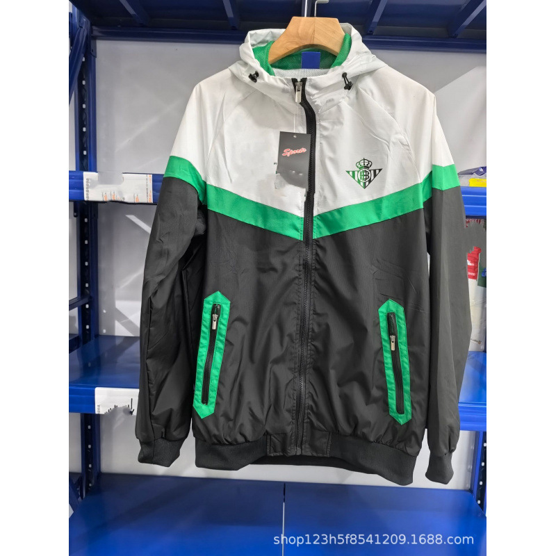 Other Real Betis Hooded Windbreaker Jacket White Green Black