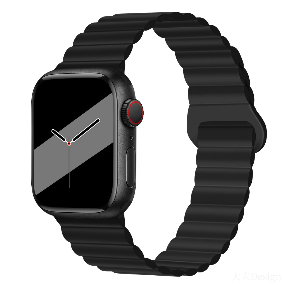 適用iwatchs9ultra1-8世代リンゴ時計バンド磁気吸引時計バンド運動シリコンリンゴ時計バンド