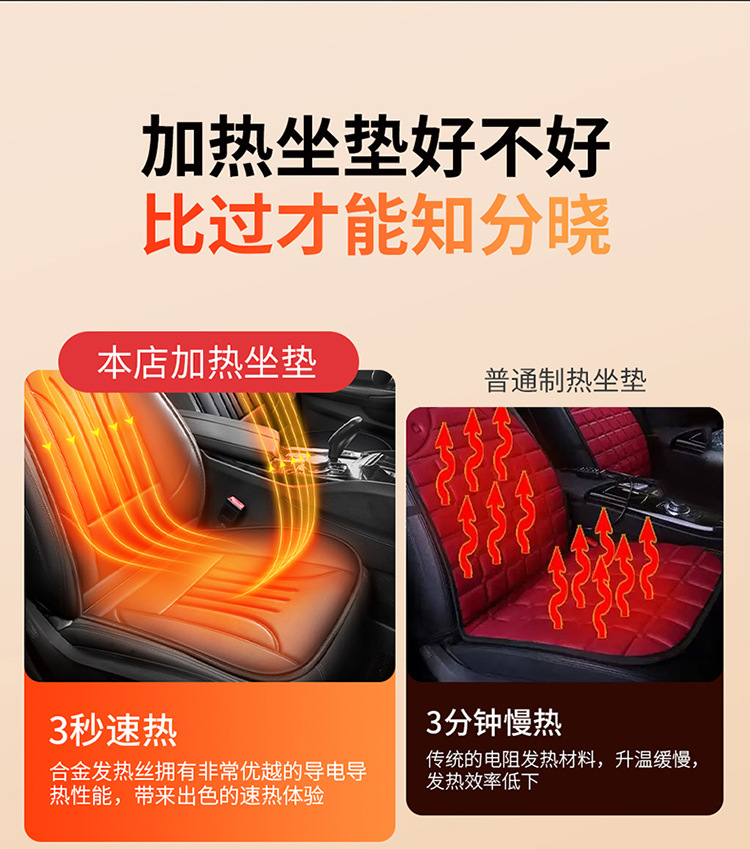 New Car Heated Seat Cushion Car Electric Heated Seat Cushion Winter Seat Heating Cushion Seat Cushion 12V Car Supplies