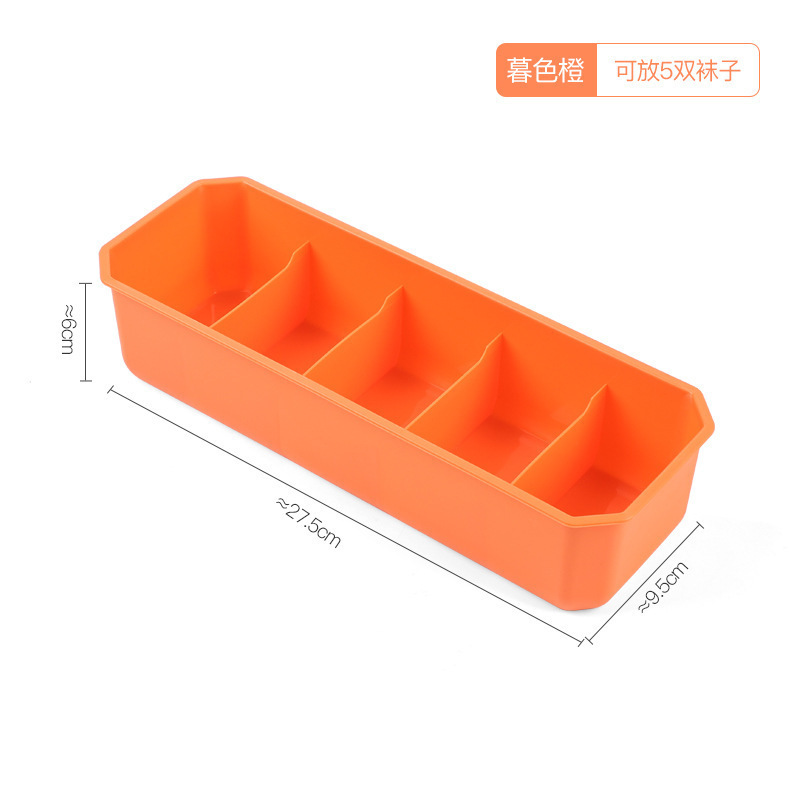 マルチグリッドソックス収納ボックス家庭用プラスチックコンパートメント積み重ね可能なブラジャーと下着の整理ボックス分類収納ボックス|undefined