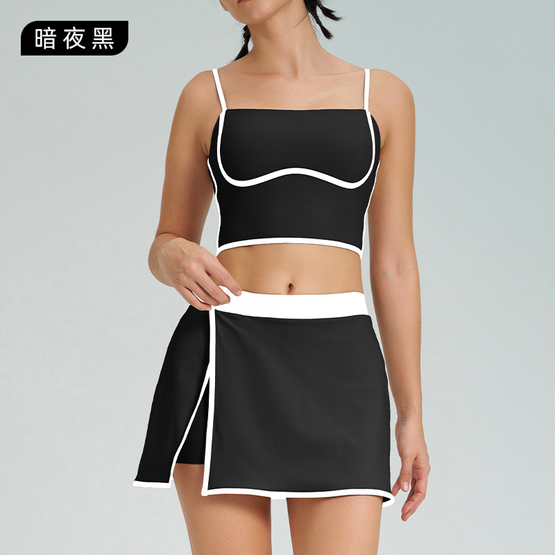 Nuevo chaleco deportivo de secado rápido bloqueador de color Ropa de ropa de yoga para verano de alta elasticidad para mujeres Fitness Shockproof