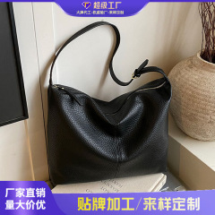跨境复古包包女大容量2025新款秋冬百搭休闲单肩包质感通勤托特包