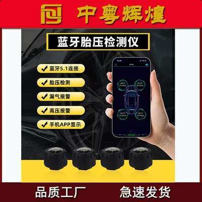 Tire Pressure Monitoring Tpms System Mobile App Bluetooth Tire Monitoring Vehicle-Mounted External High-Precision Tire Thermometer