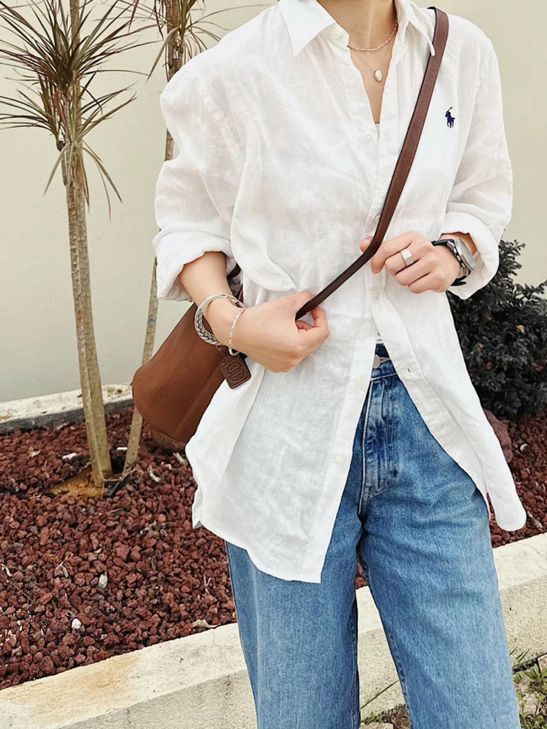 2025 Spring and Summer New Linen Shirt Sunscreen Women's Coat Pony Embroidered Cotton and Linen Loose Casual Slimming Women's Shirt 2