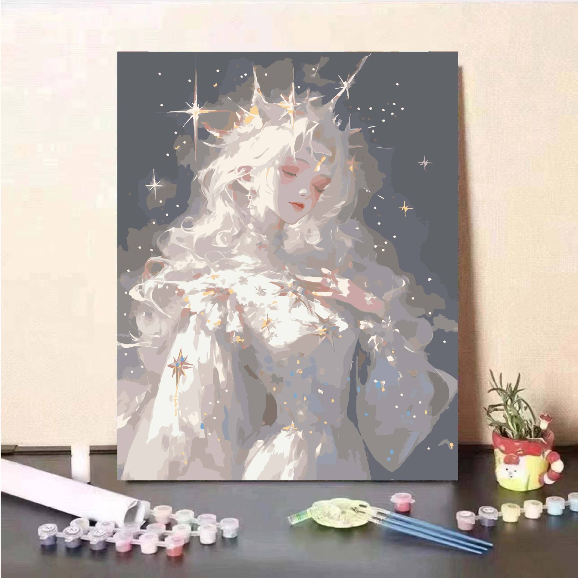 Princesa Príncipe DIY pintura al óleo digital dibujos animados curar grafitis pintura al óleo descompresión regalo dibujado a mano