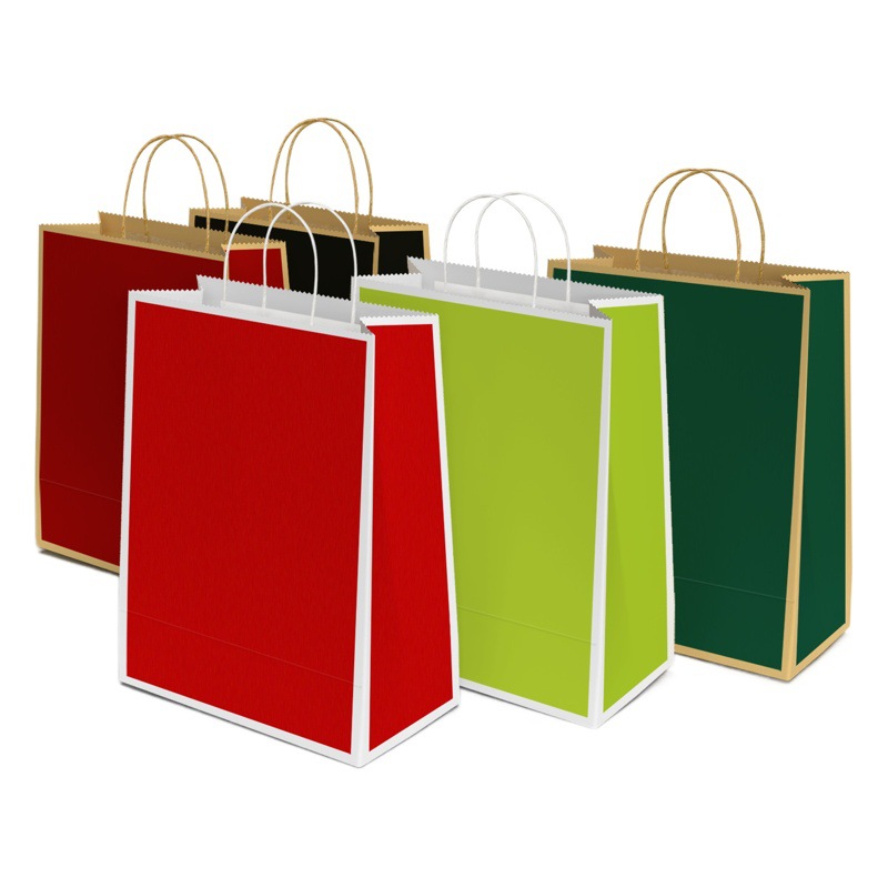 Bolsa de ropa de papel Kraft bolsa de regalo papel cuadrado regalo embalaje exterior bolsa de regalo personalizada bolsa de papel Kraft blanco horizontal