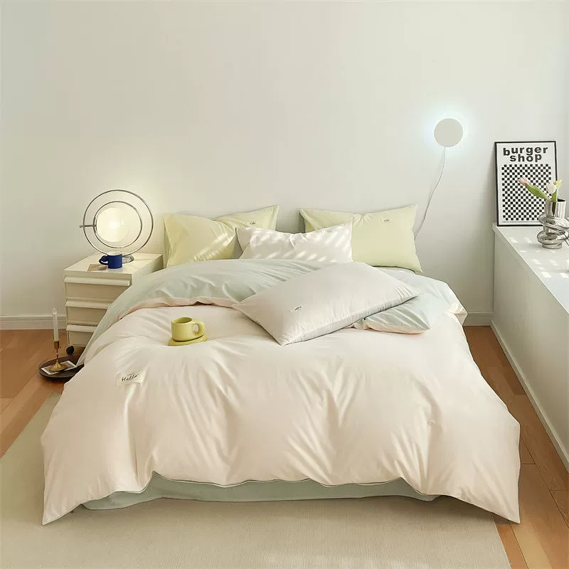 Set, sheet, bedspread, simple and elegant design, 4 piece set, 3 piece set