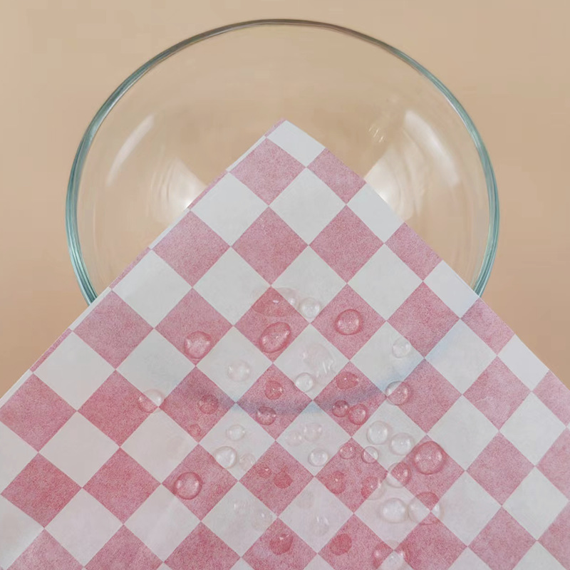 Pooh para hornear almohadilla de papel a prueba de aceite Placa de aperitivo almohadilla de papel tablero de color celosía papel absorbente de aceite alimentos almohadilla de papel a prueba de aceite