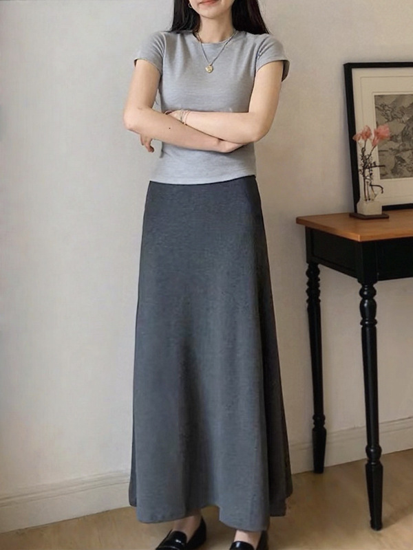 秋冬新款保暖阳绒半身裙梨型身材a字中长裙女显瘦伞裙赫本大摆裙|undefined