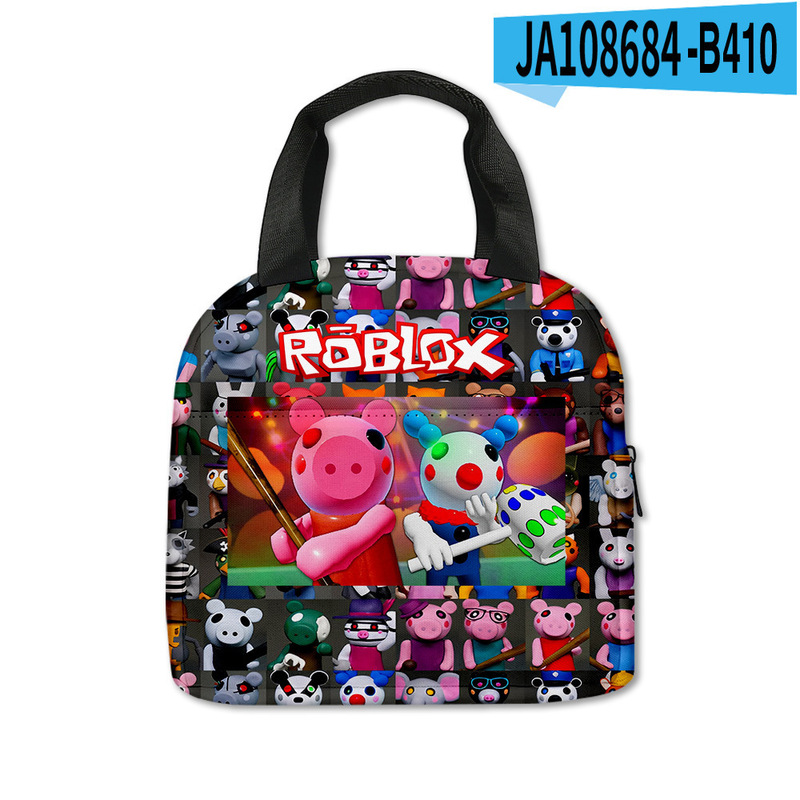 3D新品罗布乐思 ROBLOX 午餐包中小学生保温饭盒手提包|undefined