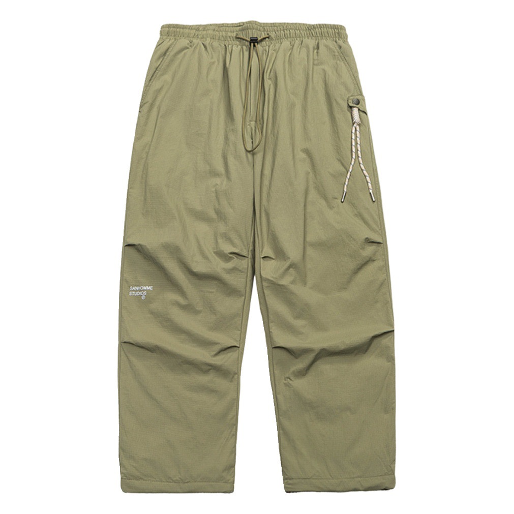 Beijie men's American fashion brand 2023 Winter New loose plus size down pants outdoor warm casual trousers