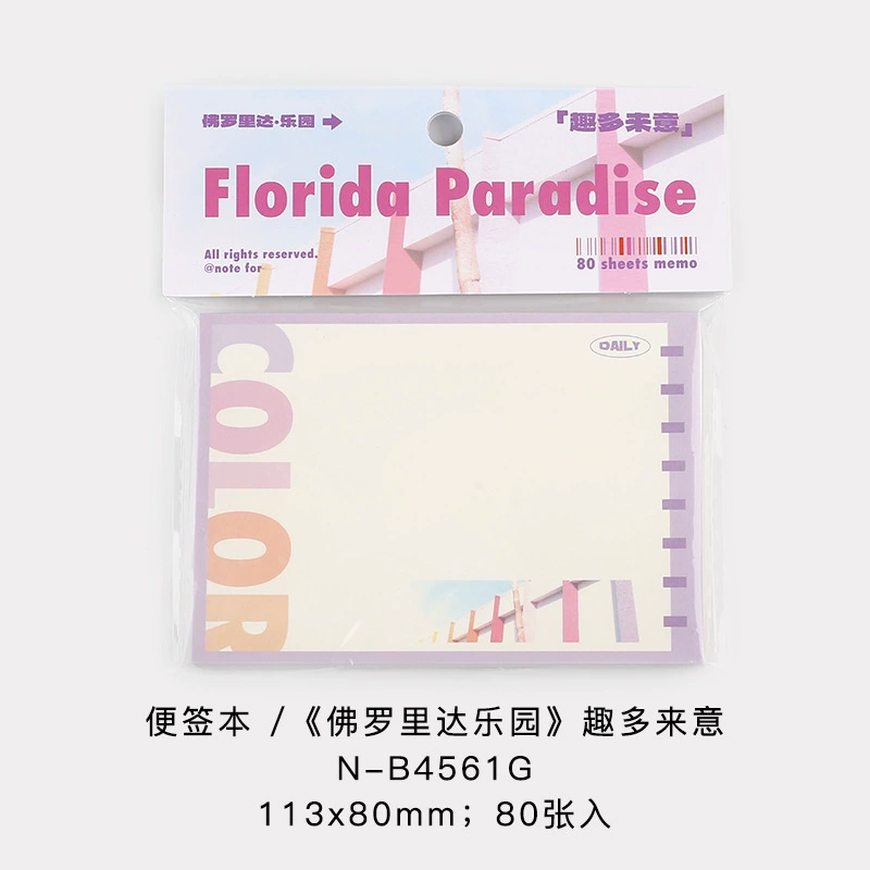 Заметка к подписанному «Florida Paradise» американский легкий ретро INS постер рукописный учет заметок