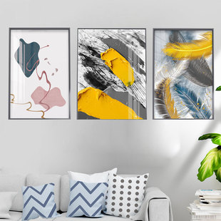 Modern minimalist living room decorative painting home porch hotel sofa background wall corridor triple decorative painting wholesale