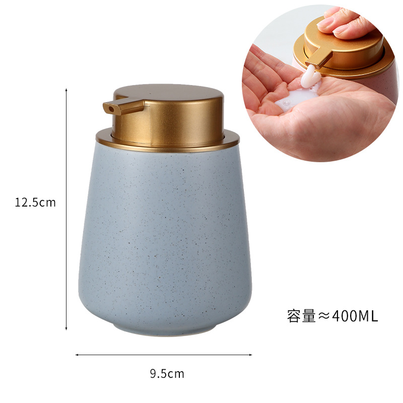 Loción Cubierta dorada geométrica redonda azul