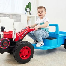 大号仿真儿童超大带斗手扶拖拉机电动玩具车可坐人双人