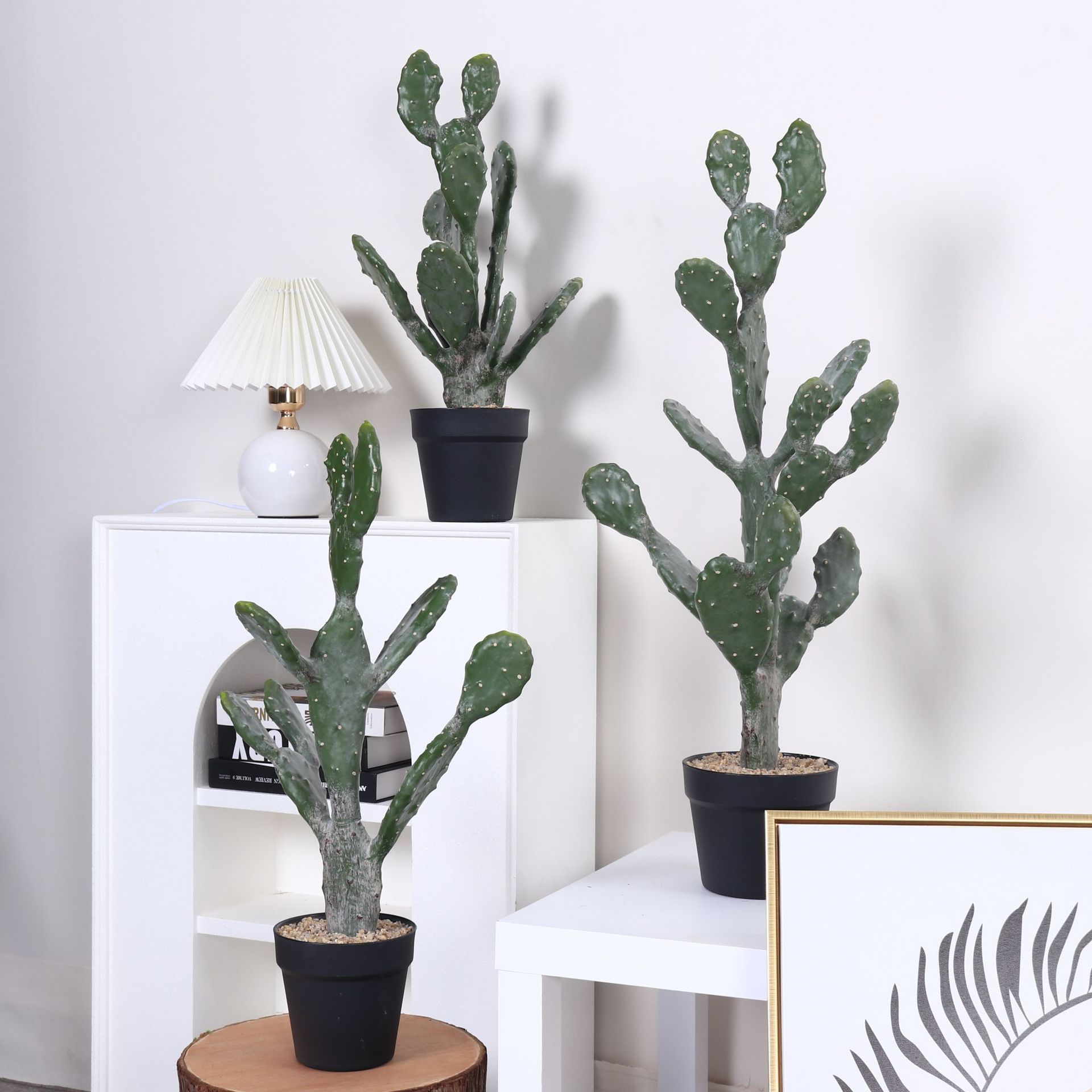 Cactus de simulación nórdica, planta en maceta, sala de estar interior, escritorio, decoración de piso, decoración de ventana, paisaje de ventana, planta verde falsa, bonsái