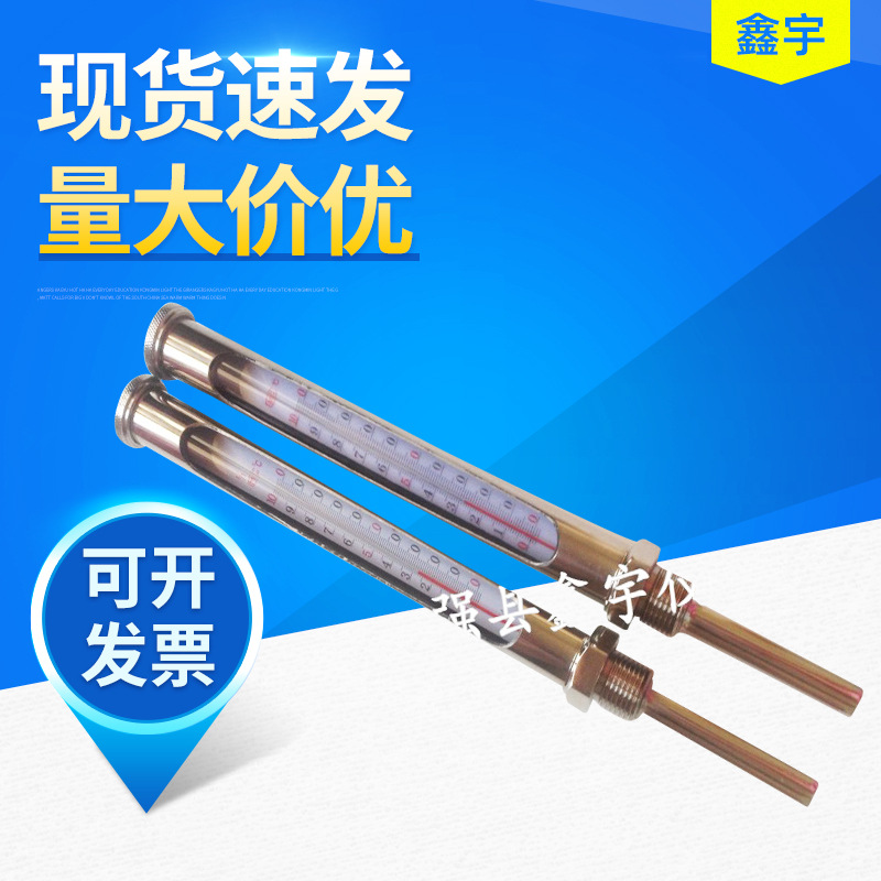 WNG-11不锈钢金属套温度计中央空调温度计0-100℃测水温
