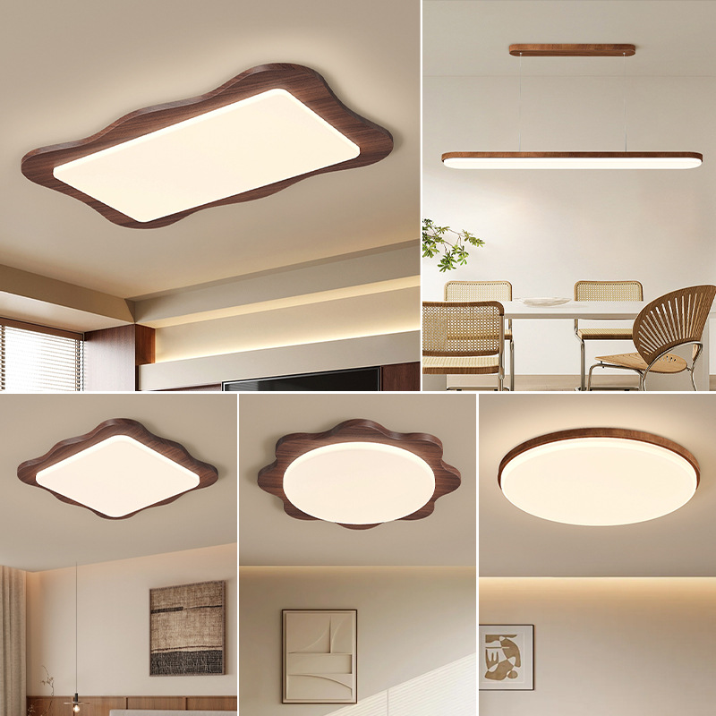 Estilo antiguo, sala de estar, lámpara principal, lámpara de techo, lámpara de protección ocular de dormitorio de estilo japonés retro, combinación de paquete simple avanzado