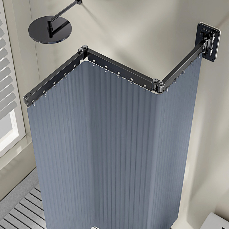 Invisible Foldableing Shower Curtain, Thickeneded Waterproof Cloth for Bathroom Bathing, High-End Mildew-Proof Bathroom Dry and Wet Separation Partition